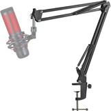 YOUSHARES RGB geluidsopname microfoonarm compatibel met HyperX QuadCast, QuadCast 2, SM7B, MV7, Rode, Razer Mic, Wave en andere Gaming Mic, Bluetooth Boom arm, voor 1/4", 3/8", 5/8" adapter microfoon