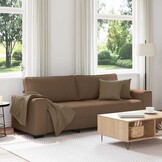 vidaXL 3-zitsbank bruin 180 cm stof