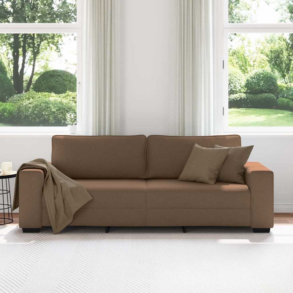 vidaXL 3-zitsbank bruin 180 cm stof