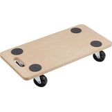 Metafranc Transportroller 590 x 290 mm - 200 kg draagkracht - MDF-plaat - PP-wielen/meubelroller/transporthulp voor verhuizing/rolwagen voor meubeltransport/kratenroller van hout / 820040