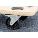 Metafranc Transportroller 590 x 290 mm - 200 kg draagkracht - MDF-plaat - PP-wielen/meubelroller/transporthulp voor verhuizing/rolwagen voor meubeltransport/kratenroller van hout / 820040