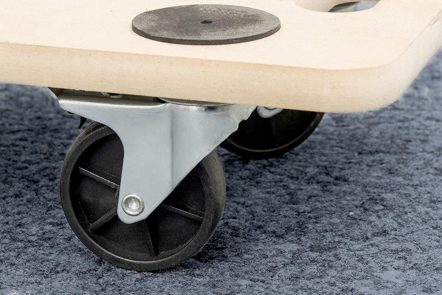 Metafranc Transportroller 590 x 290 mm - 200 kg draagkracht - MDF-plaat - PP-wielen/meubelroller/transporthulp voor verhuizing/rolwagen voor meubeltransport/kratenroller van hout / 820040