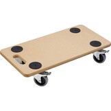 Metafranc Transportroller 590 x 290 mm - 200 kg draagkracht - MDF-plaat - PP-wielen/meubelroller/transporthulp voor verhuizing/rolwagen voor meubeltransport/kratenroller van hout / 820040