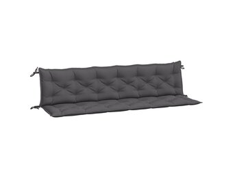 vidaXL Tuinbankkussens 2 st 200x50x7 cm oxford stof antracietkleurig