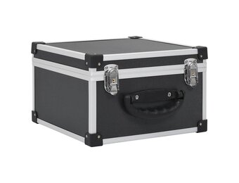vidaXL Cd-koffer voor 40 cd's aluminium ABS zwart