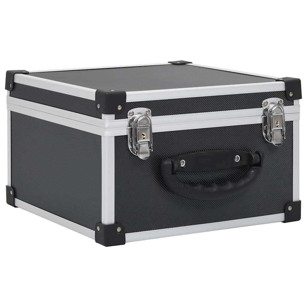 vidaXL Cd-koffer voor 40 cd's aluminium ABS zwart