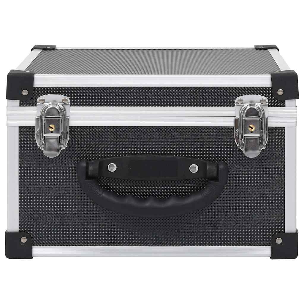 vidaXL Cd-koffer voor 40 cd's aluminium ABS zwart
