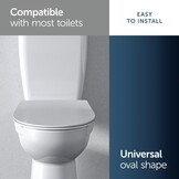 Ideal Standard Universal Closetzitting Slim Ovaal - Wit met SmartGuard+