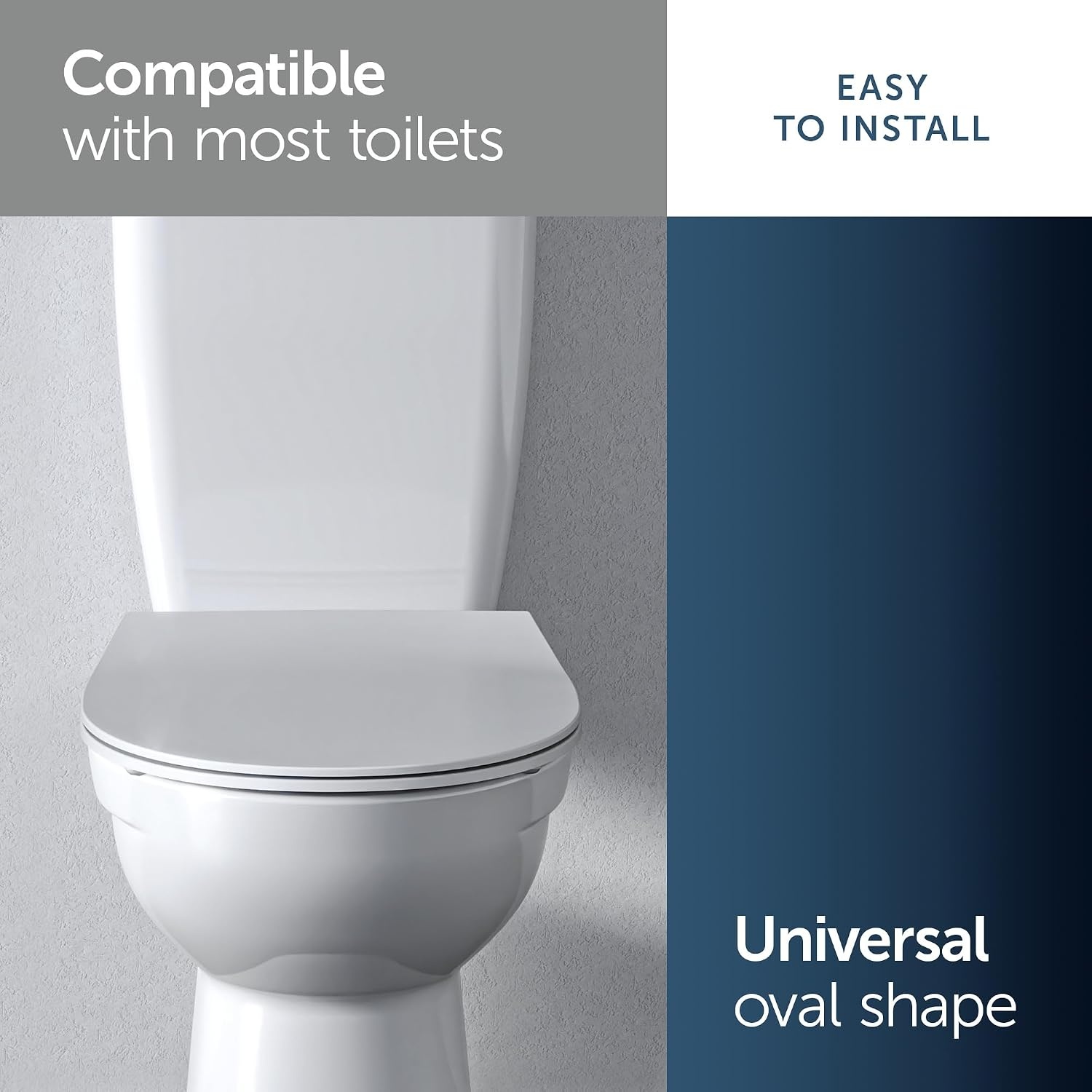 Ideal Standard Universal Closetzitting Slim Ovaal - Wit met SmartGuard+