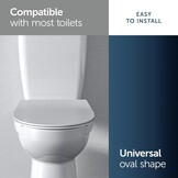 Ideal Standard Universal Closetzitting Slim Ovaal - Wit met SmartGuard+