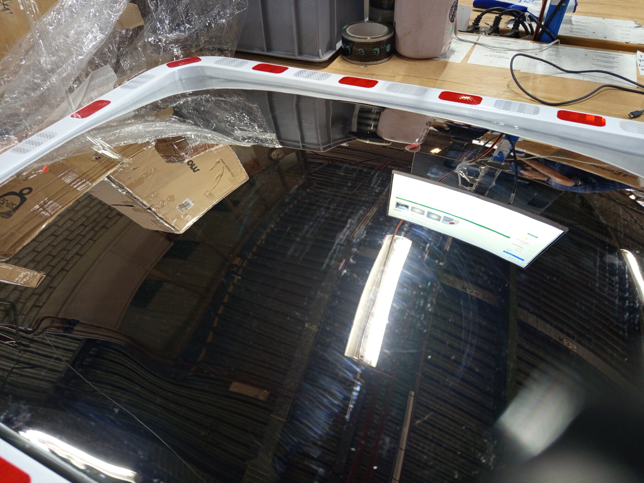 vidaXL Verkeersspiegel rechthoekig met reflectors 60x80 cm