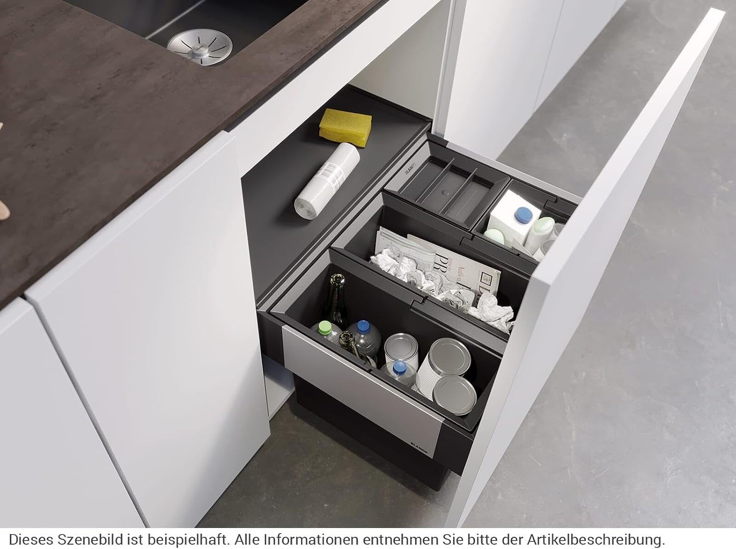 BLANCO Select II 60/4 Afvalafvalsysteem, voor 60 cm brede onderkasten