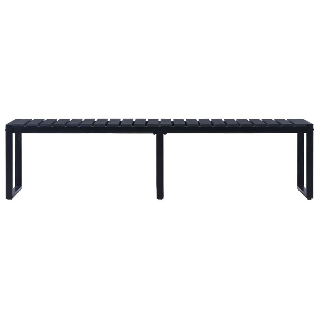 vidaXL Tuinbank 180 cm PS-plaat zwart