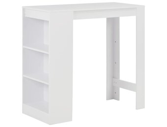 vidaXL Bartafel met schap 110x50x103 cm wit