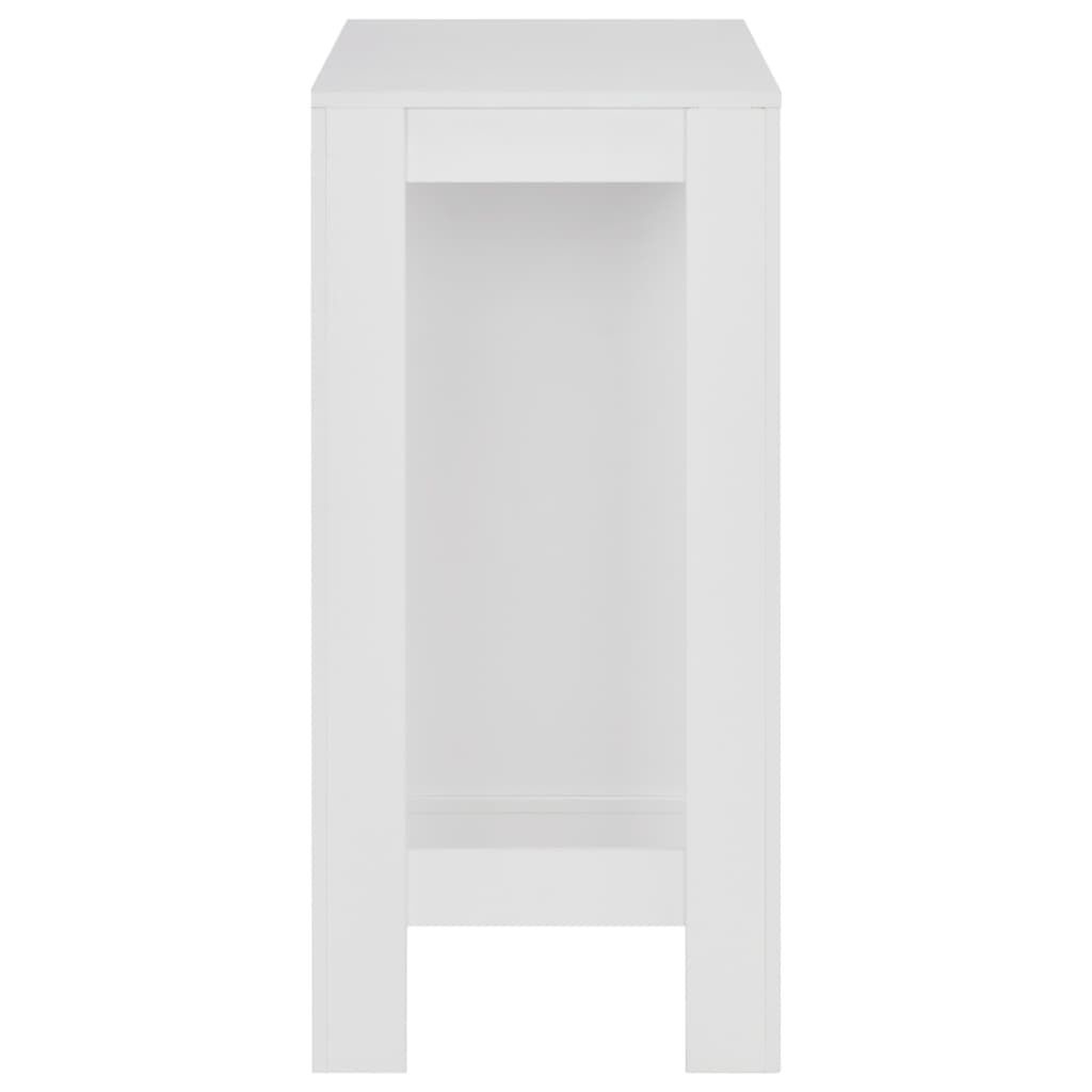vidaXL Bartafel met schap 110x50x103 cm wit