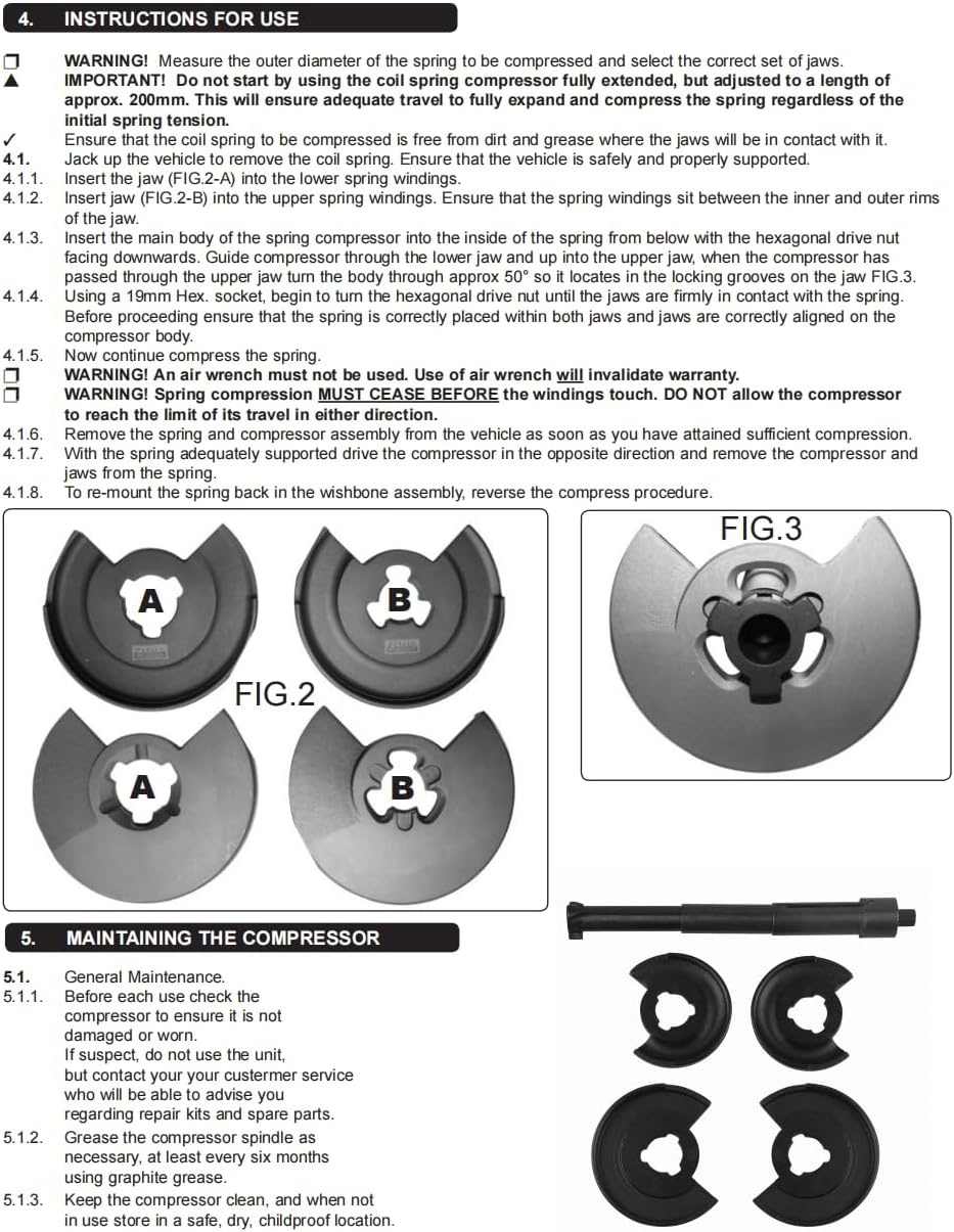 Verencompressor set voor Mercedes-Benz en diverse auto's - Telescopische veerspanner