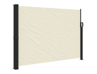 vidaXL Windscherm uittrekbaar 140x300 cm crèmekleurig