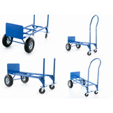 Steekwagen - Transportwagen - tot 250 kg - luchtbanden - blauw