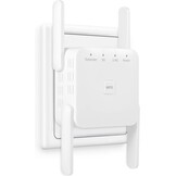 Wifi-versterker, 1200 Mbit/s, 5 G en 2,4 G ultraxtender dual-band wifi-repeater met LAN-verbinding, WPS, compatibel met 99% standaard wifi-router, dekt tot 9200 vierkante meter en 35 meter af