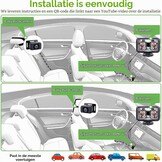 Rohent Baby Auto Camera met Display HD 1080 P Baby Auto Spiegel 5 Mins Eenvoudige Installatie Crystal Nachtzicht Baby Reizen Veiligheid Kit N06 Zwart