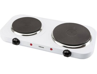 Tristar KP-6245 Dubbele Elektrische Kookplaat – 2 pits - Reglbare thermostaat -2500 Watt - Wit