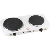 Tristar KP-6245 Dubbele Elektrische Kookplaat – 2 pits - Reglbare thermostaat -2500 Watt - Wit