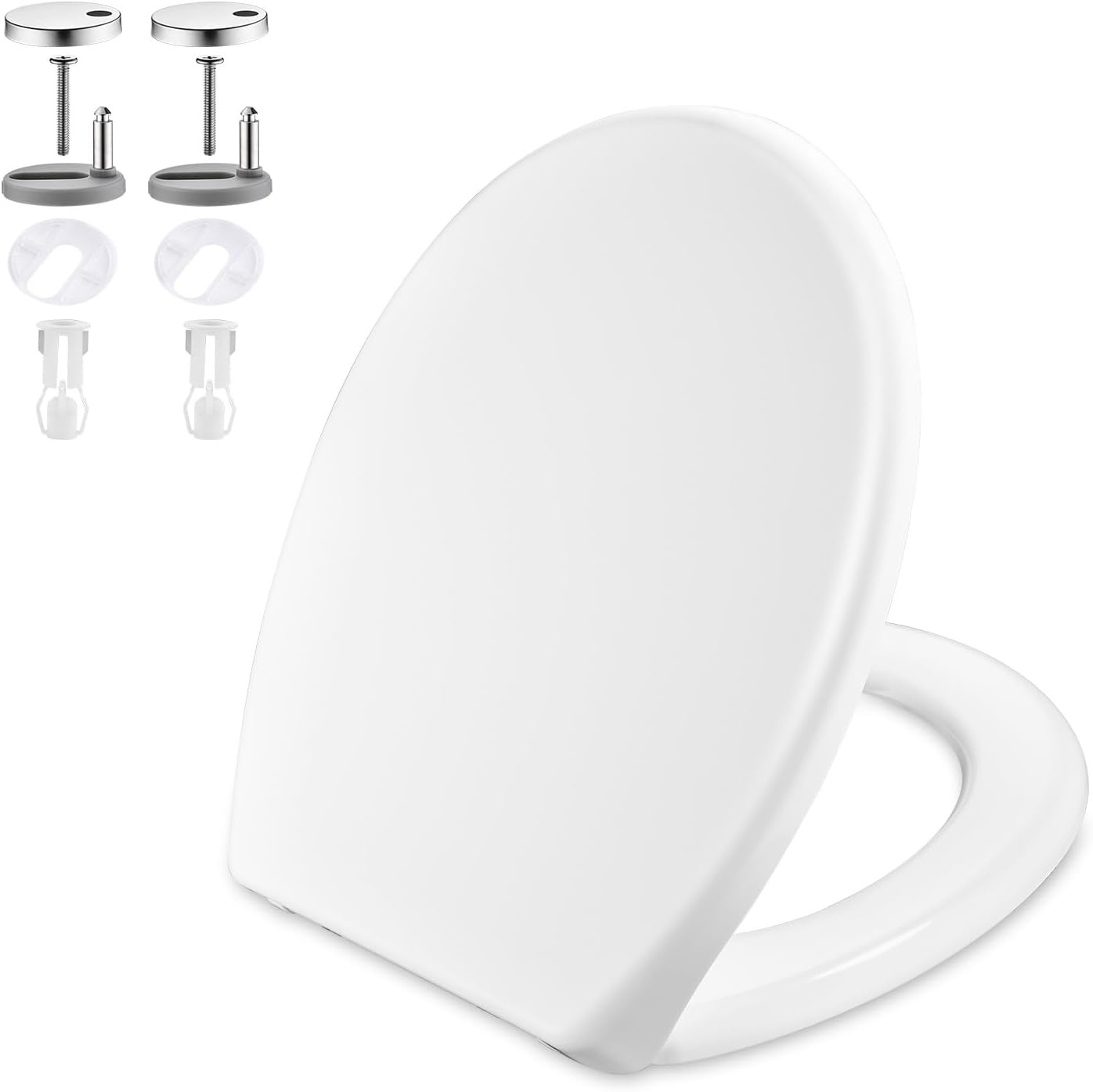 GRIFEMA - WC-hoes, toiletzitting, softclose, snelsluiting, ureumformaldehyde, wit, één [exclusief Amazon] - Maat 57.0 mm*446.0 mm*371.0 mm