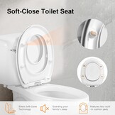 GRIFEMA - WC-hoes, toiletzitting, softclose, snelsluiting, ureumformaldehyde, wit, één [exclusief Amazon] - Maat 57.0 mm*446.0 mm*371.0 mm
