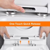GRIFEMA - WC-hoes, toiletzitting, softclose, snelsluiting, ureumformaldehyde, wit, één [exclusief Amazon] - Maat 57.0 mm*446.0 mm*371.0 mm