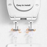 GRIFEMA - WC-hoes, toiletzitting, softclose, snelsluiting, ureumformaldehyde, wit, één [exclusief Amazon] - Maat 57.0 mm*446.0 mm*371.0 mm