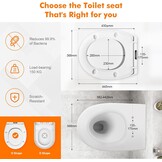 GRIFEMA - WC-hoes, toiletzitting, softclose, snelsluiting, ureumformaldehyde, wit, één [exclusief Amazon] - Maat 57.0 mm*446.0 mm*371.0 mm