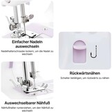 Naaimachine voor beginners met 2 dubbele draden naaien met 12 geïntegreerde naden huishoudelijke mini-naaimachine draagbare elektrische naaimachine