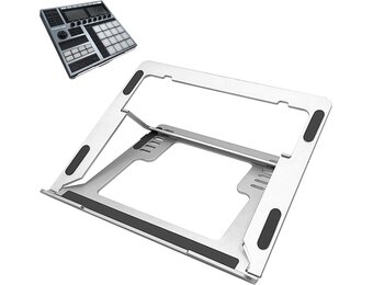 Musiin Home Studio Audio Mixer Stand Aluminium Draagbare Opvouwbare Stand Compatibel met Behringer Mixer Drum Controller Native Instruments NI Maschine MK3 Ableton Push3 verstelbare basis (Zilver)