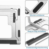 Musiin Home Studio Audio Mixer Stand Aluminium Draagbare Opvouwbare Stand Compatibel met Behringer Mixer Drum Controller Native Instruments NI Maschine MK3 Ableton Push3 verstelbare basis (Zilver)