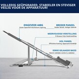 Musiin Home Studio Audio Mixer Stand Aluminium Draagbare Opvouwbare Stand Compatibel met Behringer Mixer Drum Controller Native Instruments NI Maschine MK3 Ableton Push3 verstelbare basis (Zilver)