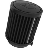 K&N Universeel Dryflow Zwart Luchtfilter Rond 62mm aansluiting, 89mm diameter, 102mm hoogte (RU-3118HBK)