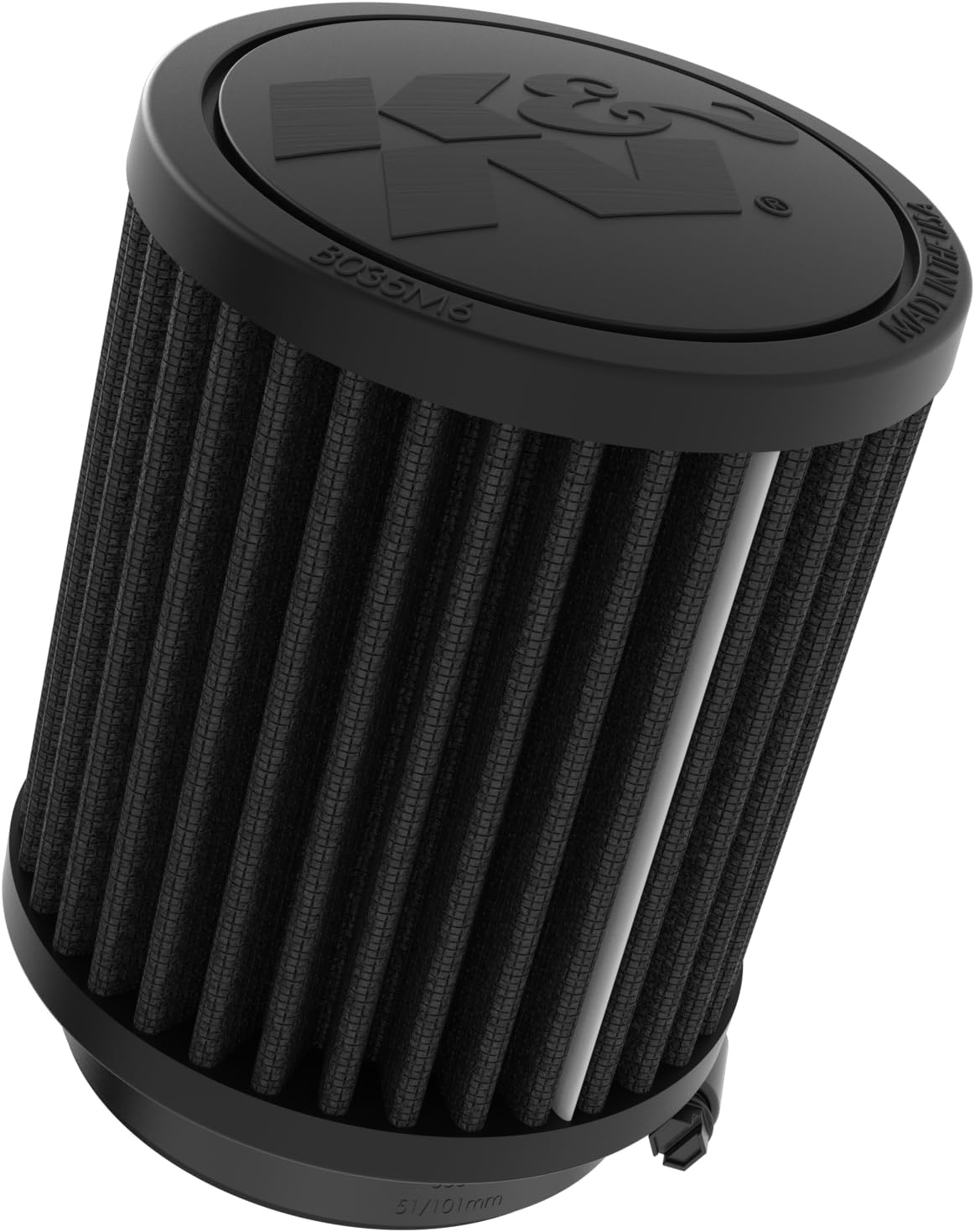 K&N Universeel Dryflow Zwart Luchtfilter Rond 62mm aansluiting, 89mm diameter, 102mm hoogte (RU-3118HBK)
