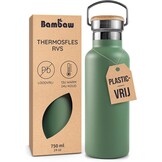 Bambaw 1000ml Roestvrijstalen Thermosfles, Milieuvriendelijke Herbruikbare Fles, Dubbelwandige Waterfles 1000ml, Metalen Drinkfles – Inktzwart