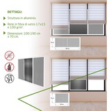 Uitschuifbaar Raamhor Wit Aluminium 100x70 cm (60% Korting)