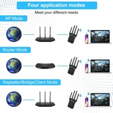 Wifi-versterker, 1200 Mbit/s, 5 G en 2,4 G ultraxtender dual-band wifi-repeater met LAN-verbinding, WPS, compatibel met 99% standaard wifi-router, dekt tot 9200 vierkante meter en 35 meter af