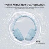 OneOdio A5 over-ear hoofdtelefoon, draadloos, Bluetooth, hybride actieve ruisonderdrukking, Hi-Res LDAC audio, 75 uur batterij, Bluetooth 5.4, heldere oproepen, spelmodus, snel opladen voor pc, reizen