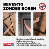 tesa Insect Stop FALT Vliegenhor voor Ramen - 80 tot 140 cm - Antraciet