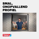 tesa Insect Stop FALT Vliegenhor voor Ramen - 80 tot 140 cm - Antraciet