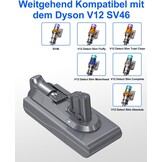 V12 SV20 reserveaccu voor Dyson V12 Detect Series, 25,2 V 3900 mAh compatibele accu voor Dyson SV20 SV26 SV30 SV34 SV35 SV46 stofzuiger (niet voor V11 SV12)