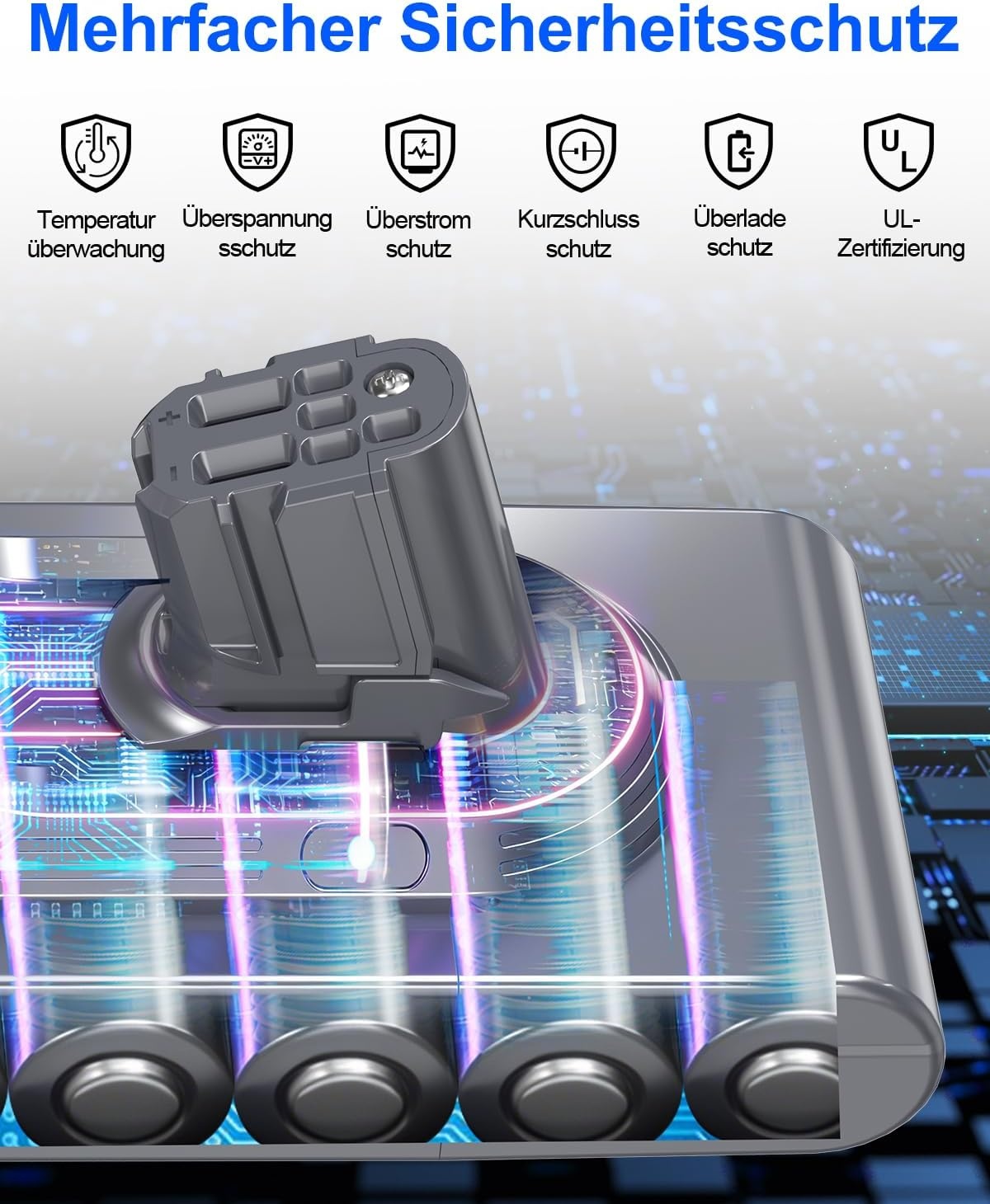 V12 SV20 reserveaccu voor Dyson V12 Detect Series, 25,2 V 3900 mAh compatibele accu voor Dyson SV20 SV26 SV30 SV34 SV35 SV46 stofzuiger (niet voor V11 SV12)
