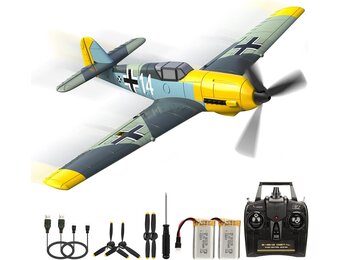 BF-109 RC vliegtuig, 2,4 GHz 4-CH op afstand bestuurbaar vliegtuig Warbird Aerobatics vliegtuig RTF met Xpilot gyroscoopsysteem voor volwassenen beginners