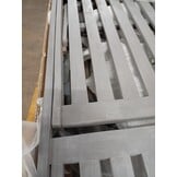 vidaXL Ligbed massief acaciahout grijs