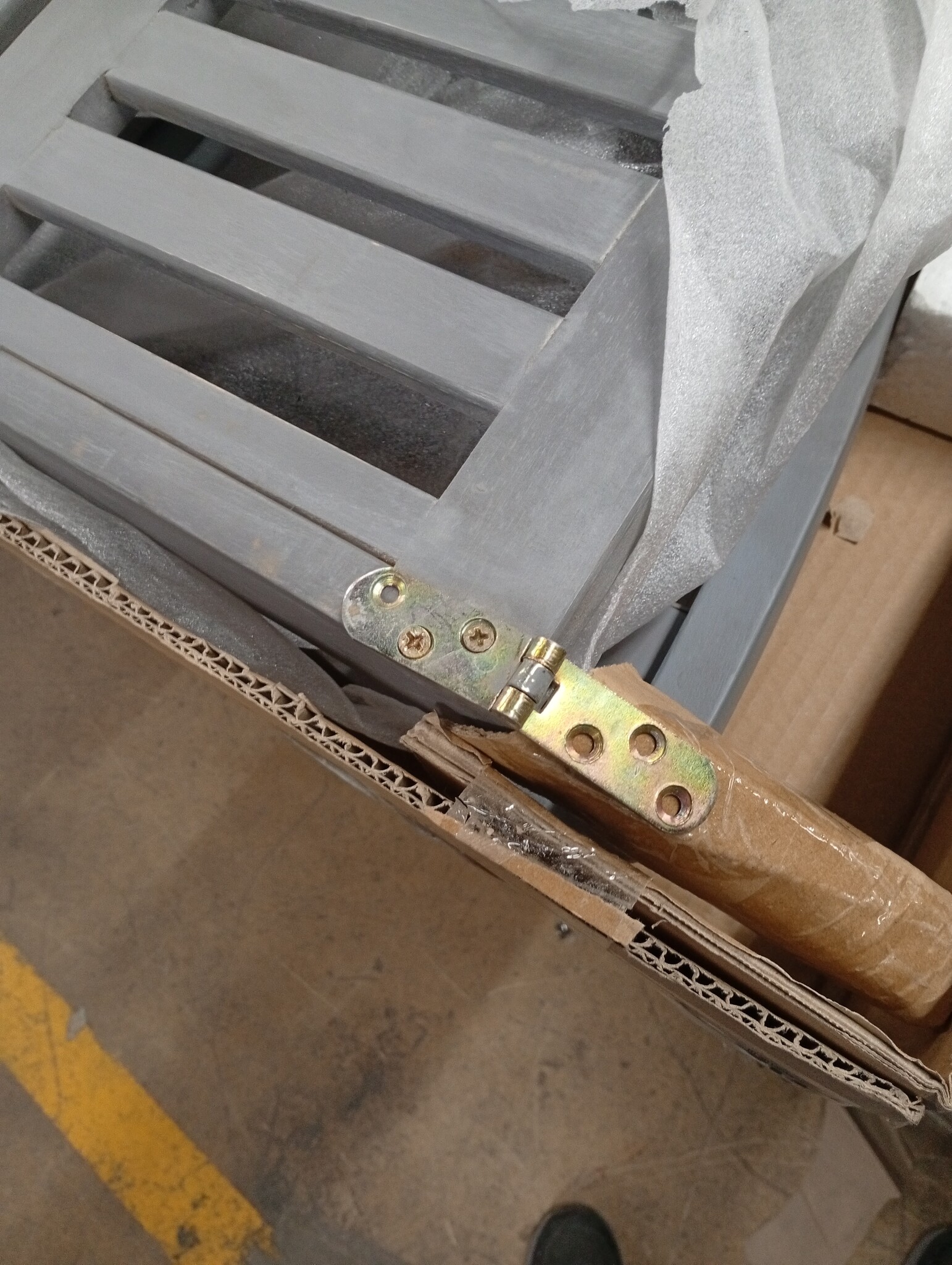 vidaXL Ligbed massief acaciahout grijs