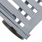 vidaXL Ligbed massief acaciahout grijs