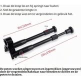 Tactische Bipod voor Geweer | 8-10 Inch | Aluminium Zwart